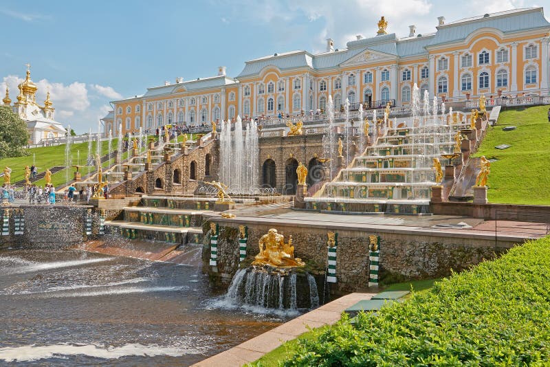 Grand Cascade fountains of Peterhof