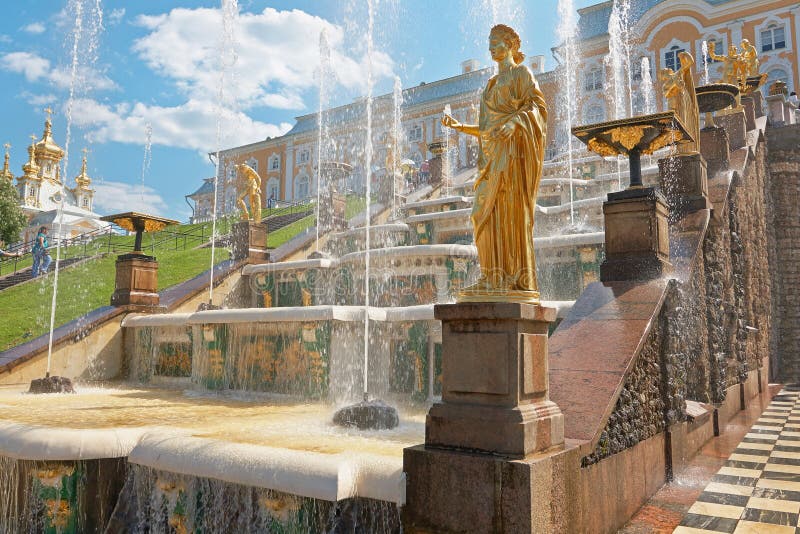 Grand Cascade fountains of Peterhof