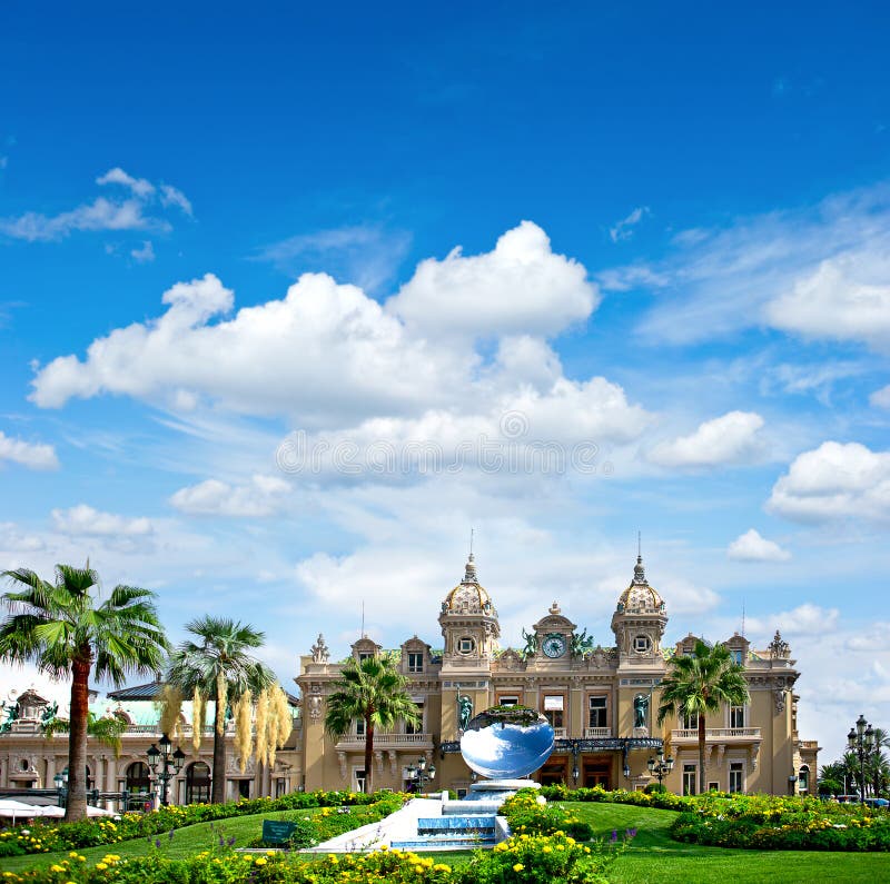 Grand Casino in Monte Carlo, Monaco. French riviera royalty free stock photo Grand Casino in Monte Carlo, Monaco. French riviera royalty free stock photo
