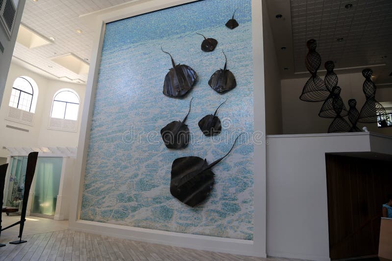Grand Cayman Island_Grand Kaiman Marriott-Strandurlaubsort auf sieben Miles Beach in Georgetown lizenzfreies stockbild Grand Cayman Island_Grand Kaiman Marriott-Strandurlaubsort auf sieben Miles Beach in Georgetown lizenzfreies stockbild