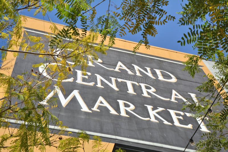 Grand Central Market in Los Angeles city center royalty free stock photos Grand Central Market in Los Angeles city center royalty free stock photos