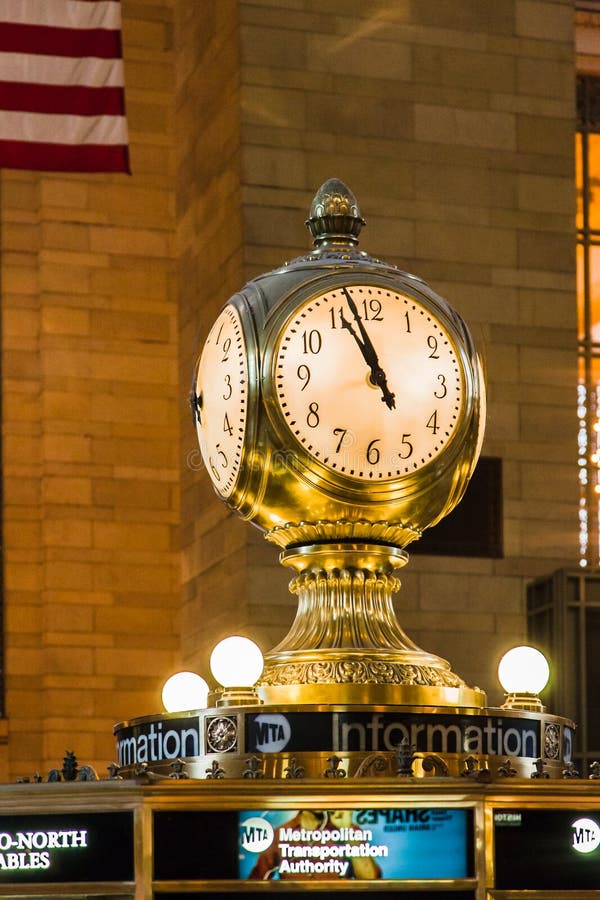 Grand Central Station Clock New York City. The golden clock in the main hall of Grand Central Station. Manhattan Island, New York City, United States stock image Grand Central Station Clock New York City. The golden clock in the main hall of Grand Central Station. Manhattan Island, New York City, United States stock image