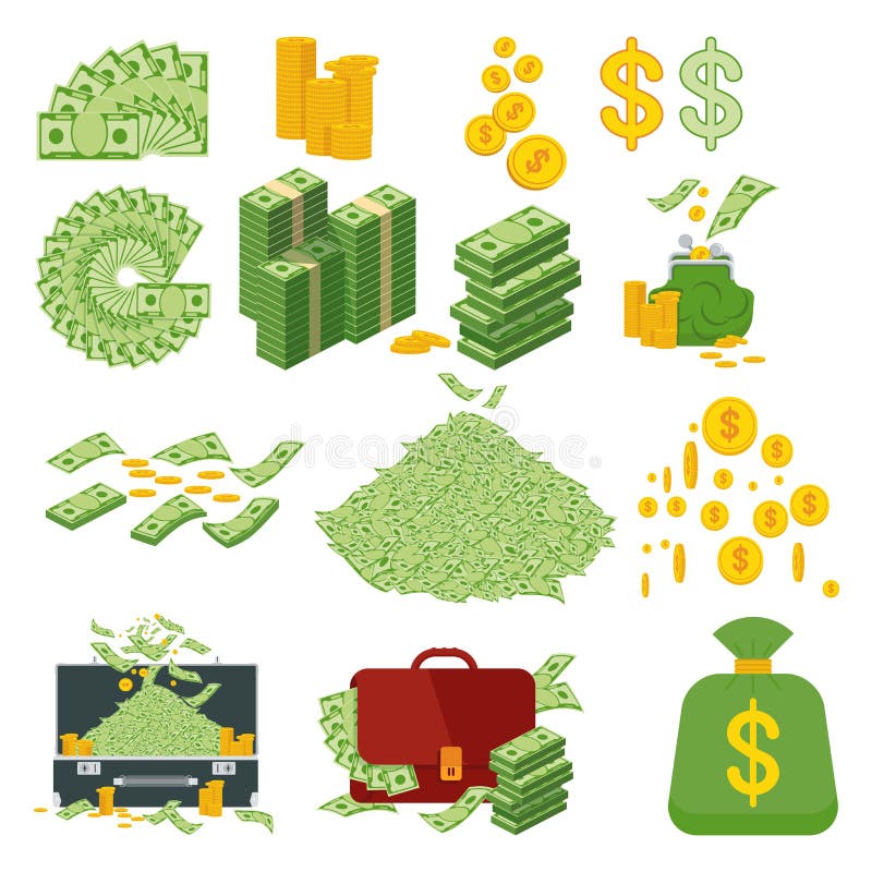 Grand ensemble d'argent illustration stock Grand ensemble d'argent illustration stock