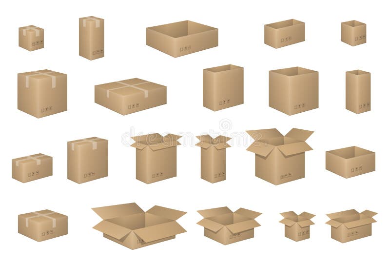 Grand ensemble de boîtes en carton isométriques sur le blanc Boîte de carton organisée par des couches Illustration de vecteur de illustration libre de droits Grand ensemble de boîtes en carton isométriques sur le blanc Boîte de carton organisée par des couches Illustration de vecteur de illustration libre de droits