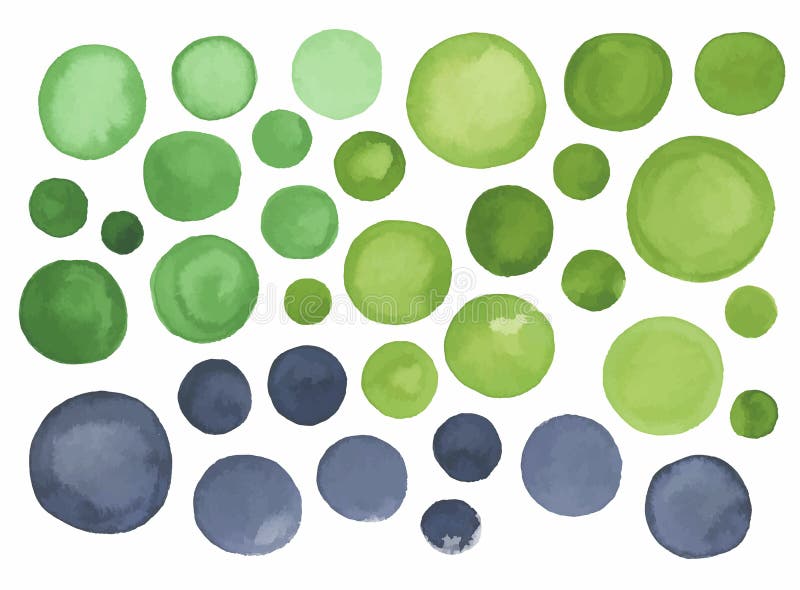Grand ensemble de label vert gris d'aquarelle illustration stock Grand ensemble de label vert gris d'aquarelle illustration stock