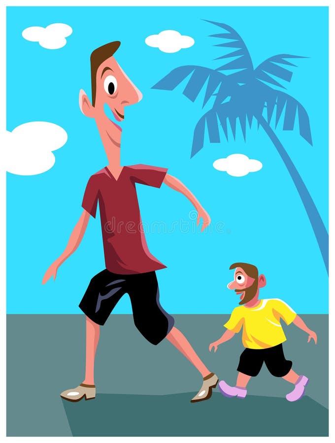Grand et nain illustration stock Grand et nain illustration stock