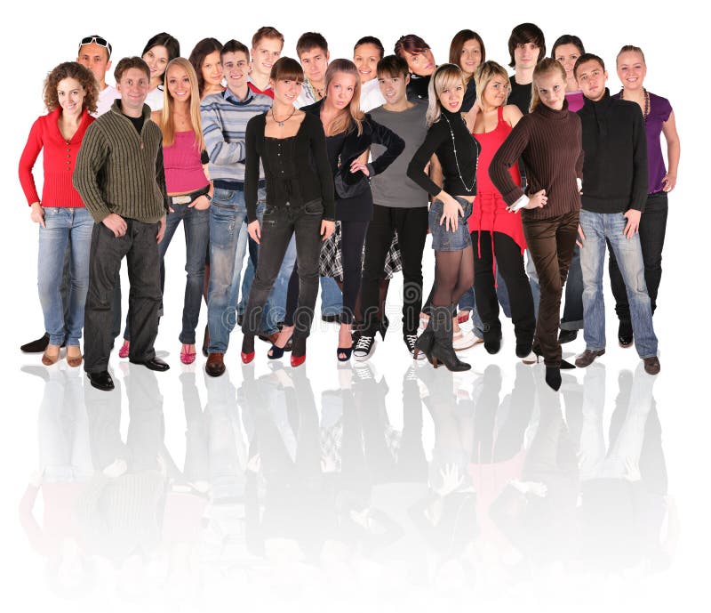 Grand groupe des jeunes images stock Grand groupe des jeunes images stock