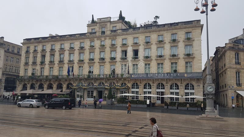 Grand Hotel Bordeaux France Editorial Stock Photo - Image of place