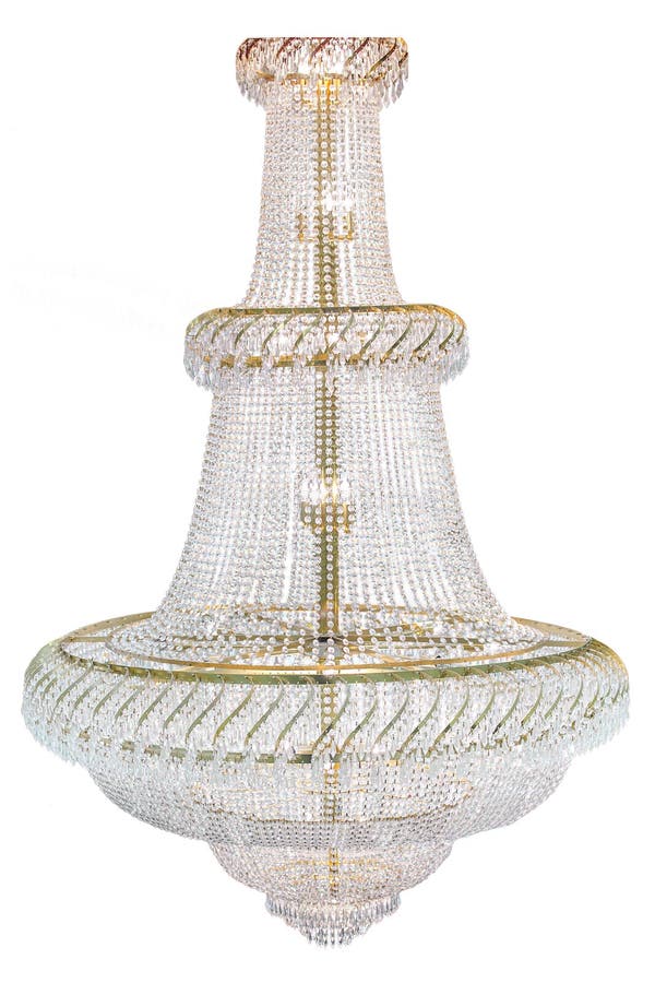 Download Grand lustre photo stock. Image du meubles, cristal, isolement - 76089032