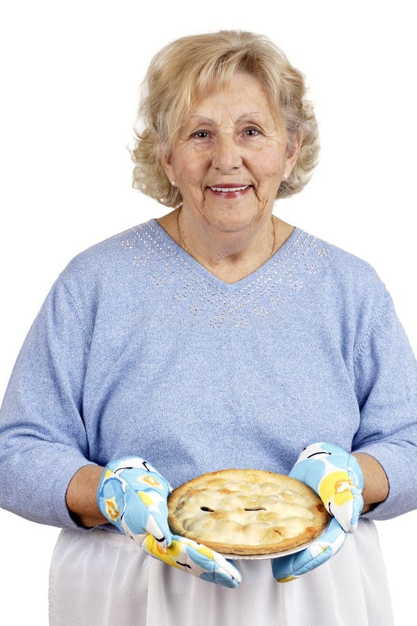 Grand-maman homecooking photos libres de droits