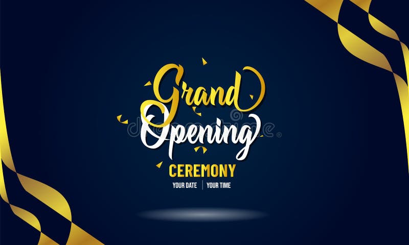 Grand Opening Background Realistic Style with Confetti Stock Illustration -  Illustration of poster, background: 185940473