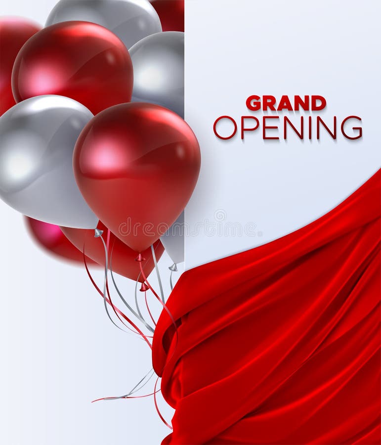 Grand Opening. Business Startup Open Ceremony Stock Vector - Illustration  of banner, folded: 189008845