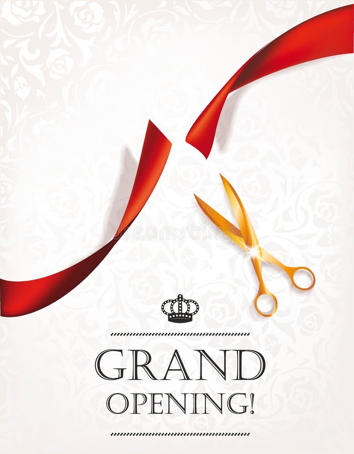 Download the Grand Opening ceremony red silk ribbon frame 1750756