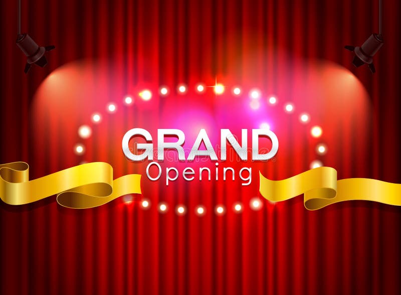 Grand opening banner stock vector. Illustration of scissor - 10540289