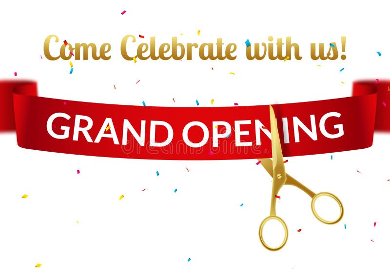 Download the Grand Opening ceremony red silk ribbon frame 1750756