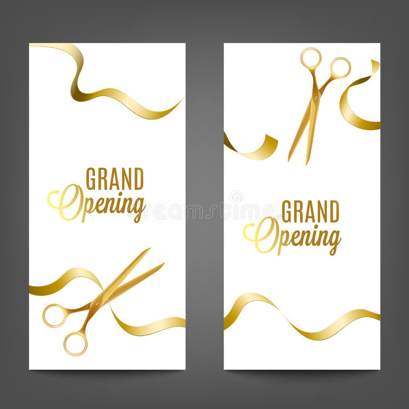 Grand Opening Ribbon Yellow Stock Illustrations – 157 Grand Opening