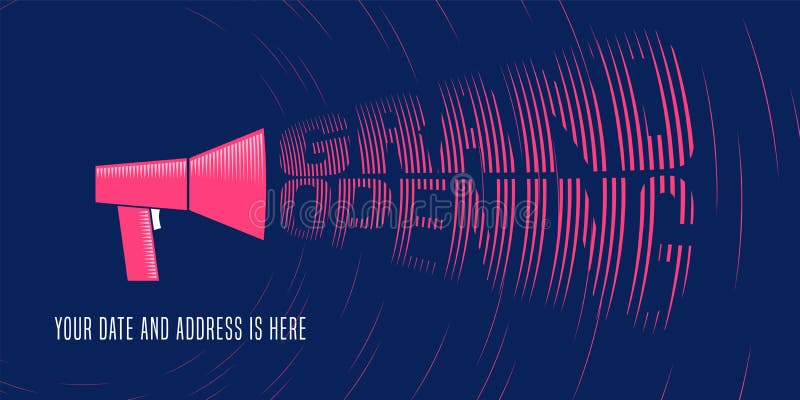 Grand opening vector background royalty free illustration Grand opening vector background royalty free illustration