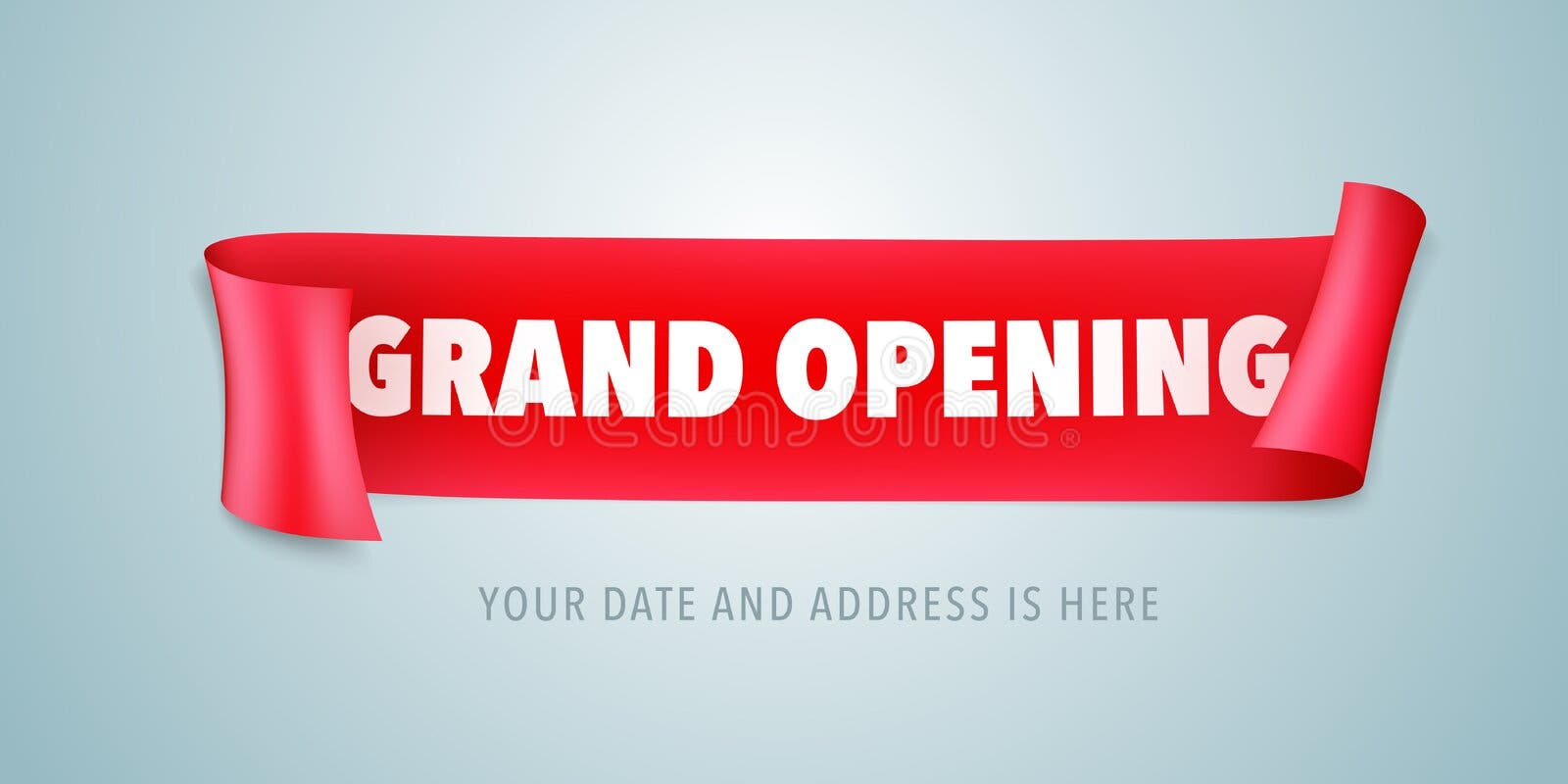 grand opening banner template. grand opening ribbon label sign