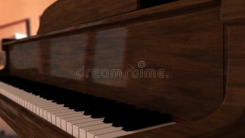 Grand Piano stock image. Image of instrument, brown, piano - 60541855