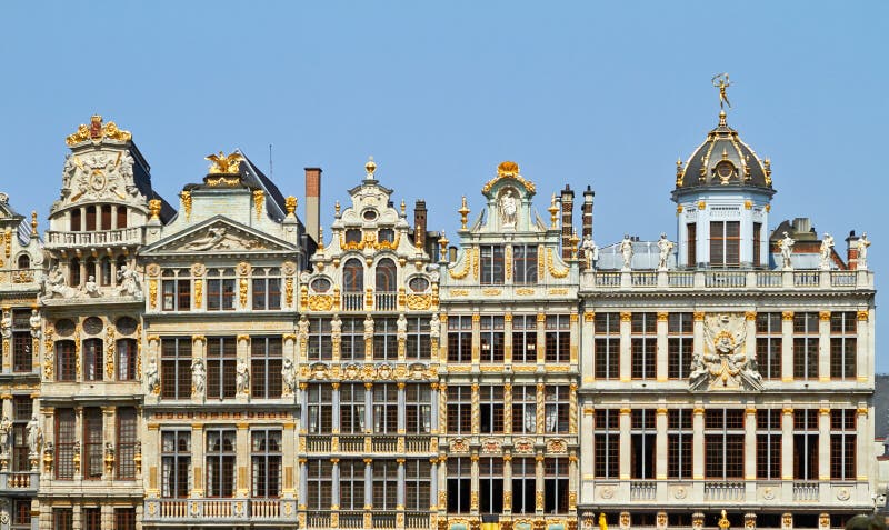 Grand Place a Bruxelles, Belgio luglio fotografia stock Grand Place a Bruxelles, Belgio luglio fotografia stock