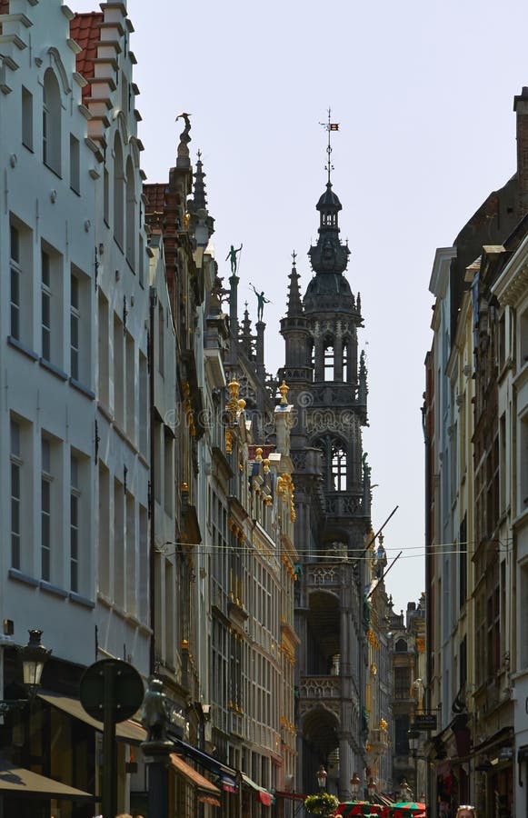 Grand Place a Bruxelles, Belgio luglio fotografie stock Grand Place a Bruxelles, Belgio luglio fotografie stock