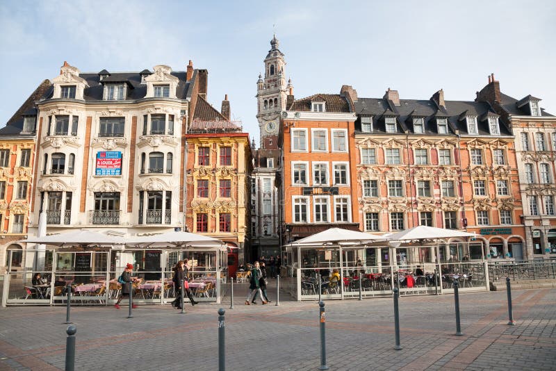 Grand Place, Lille, Frankrijk Redactionele Foto - Image of frans ...