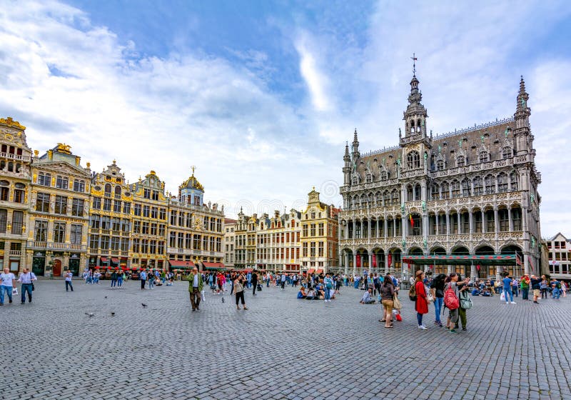 Grand Place -Quadrat in der Mitte von Brüssel, Belgien stockfotografie Grand Place -Quadrat in der Mitte von Brüssel, Belgien stockfotografie