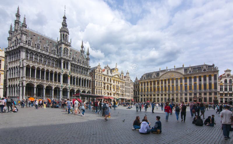 Grand Place square in centre of Brussels, Belgium royalty free stock images Grand Place square in centre of Brussels, Belgium royalty free stock images
