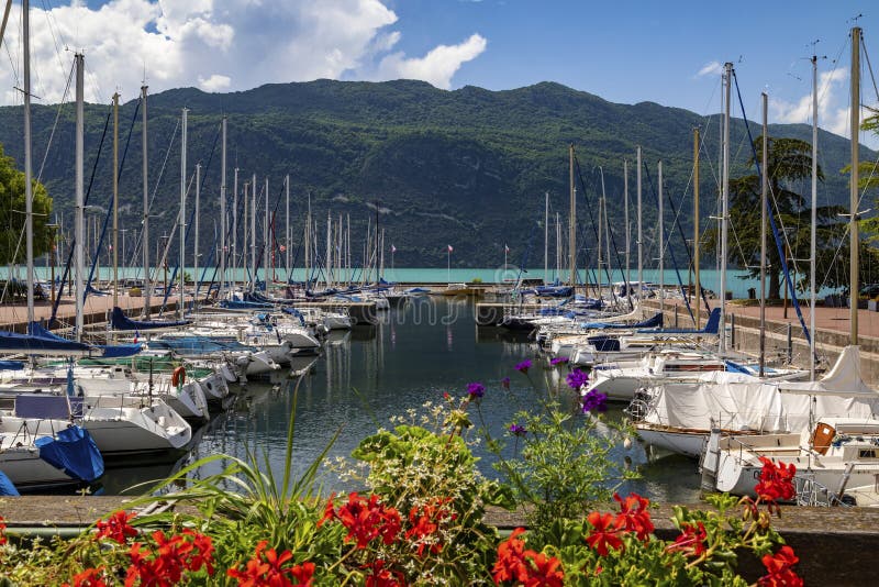 Boulevard Du Lac at the Grand Port in the Town of Aix Les Bains Stock ...