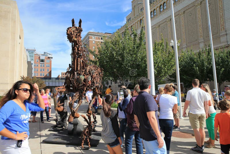 Grand Rapids, Michigan de stad in, ArtPrize royalty-vrije stock fotografie Grand Rapids, Michigan de stad in, ArtPrize royalty-vrije stock fotografie