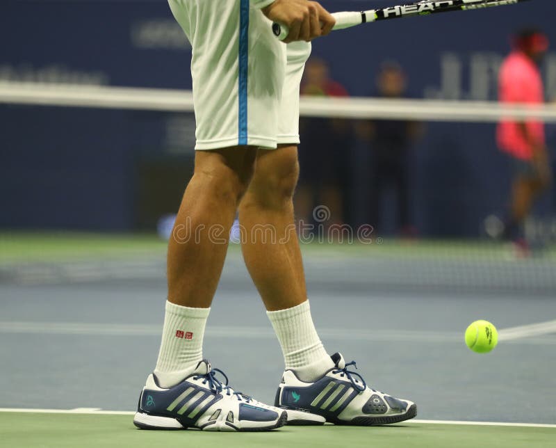 Grand Slam Novak of Serbia Wears Custom Adidas Tennis Shoes during Match at US Open 2016 Editorial Image Image of billie: 89113285