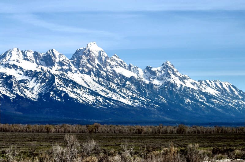 Grand Teton mountain stock image. Image of rugged, scenery 5580305