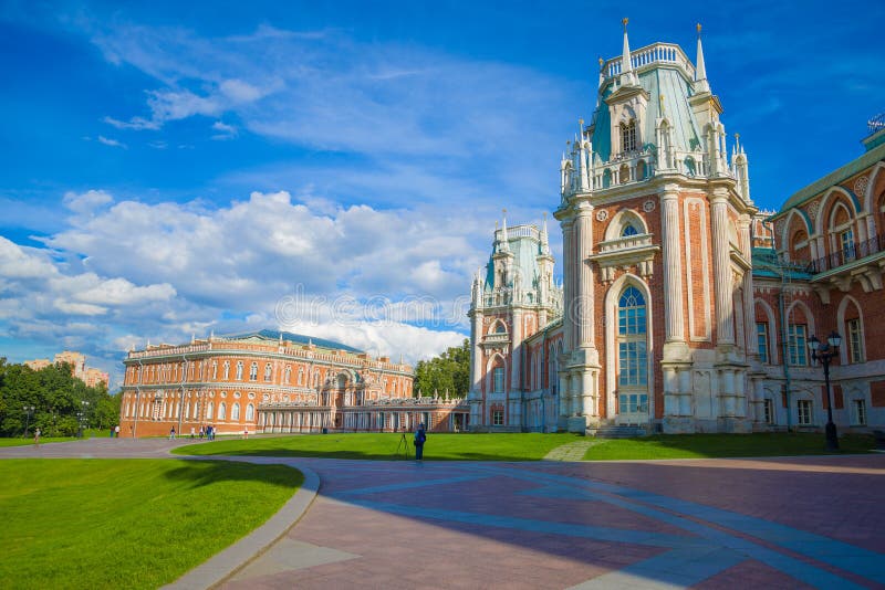 At the Grand Tsaritsyno Palace on a sunny September day. Moscow, Russia. At the Grand Tsaritsyno Palace on a sunny September day. Moscow, Russia