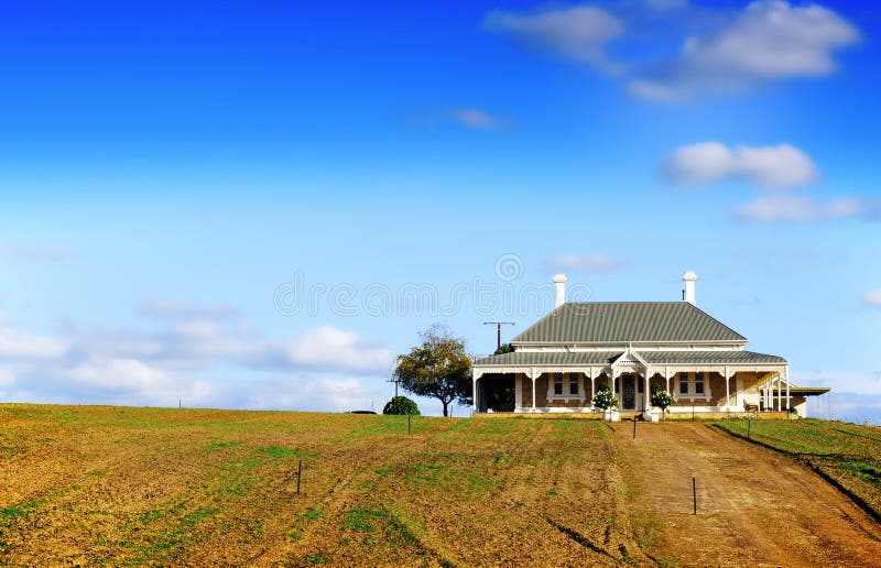 Grand Victorian style house on the hill on Wolf Blass winery estate.