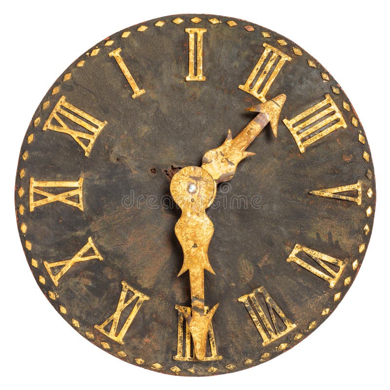 Grand visage d'horloge antique d'église photo stock Grand visage d'horloge antique d'église photo stock