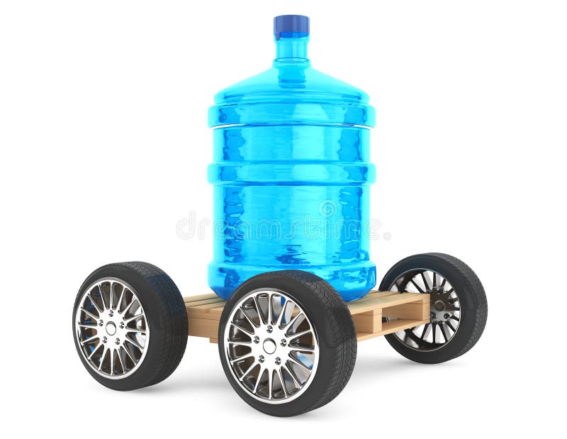 Grande bouteille de roues potables de waterwith images stock Grande bouteille de roues potables de waterwith images stock