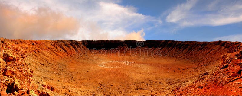 A grande cratera do meteoro fotos de stock A grande cratera do meteoro fotos de stock