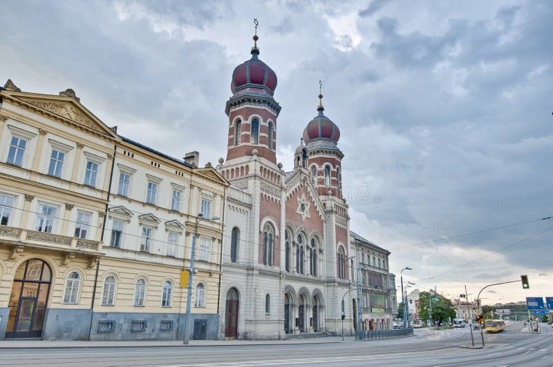 Sinagoga em Pilsen imagem de stock editorial. Imagem de central