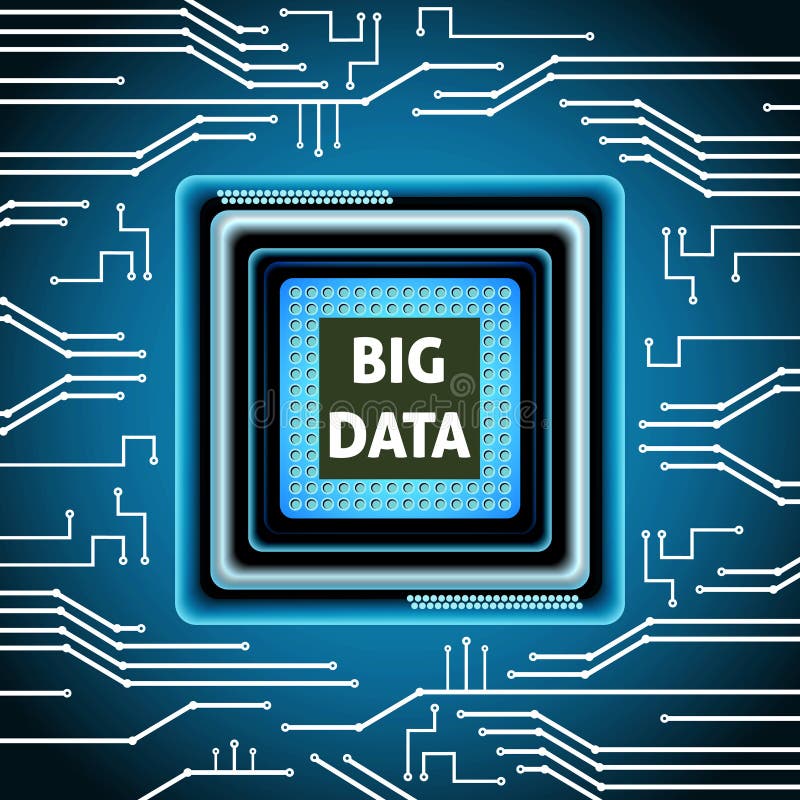 Grande fondo di dati del microchip royalty illustrazione gratis Grande fondo di dati del microchip royalty illustrazione gratis