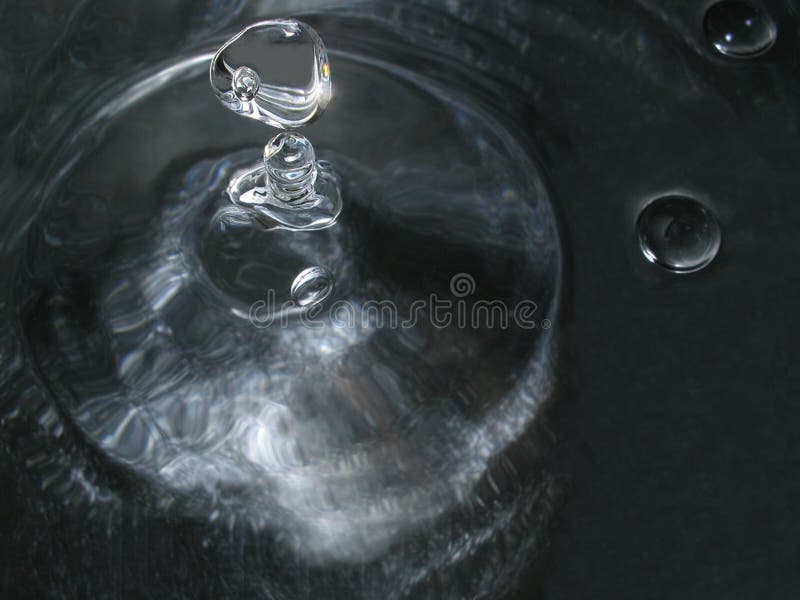 Gota de água límpida e grande foto de stock royalty free