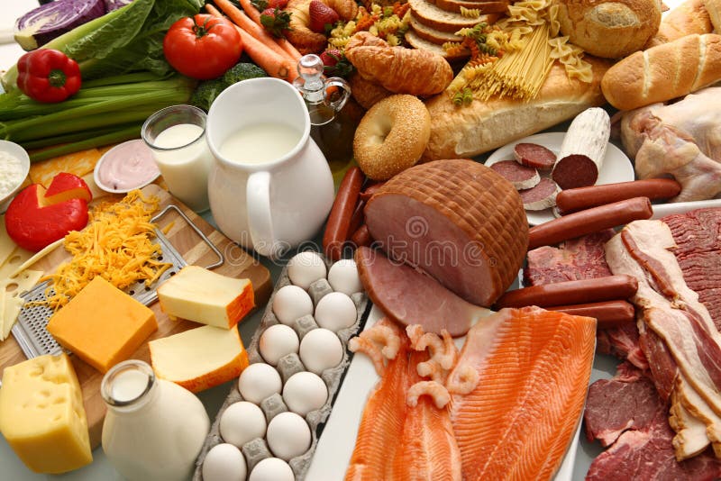Grande grupo de alimentos fotos de stock royalty free Grande grupo de alimentos fotos de stock royalty free