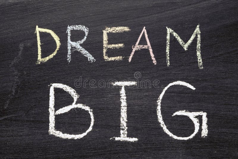 Sonha GRANDE imagens de stock