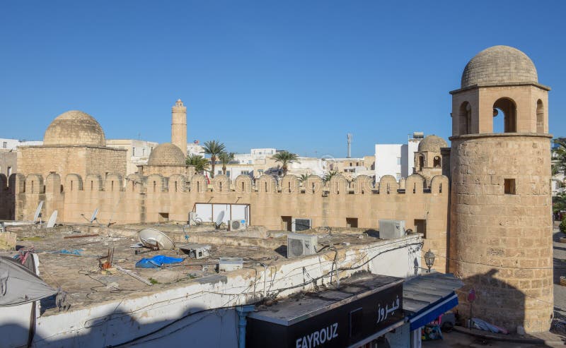 The grande mosque on  traditional medina at Sousse, Tunisia