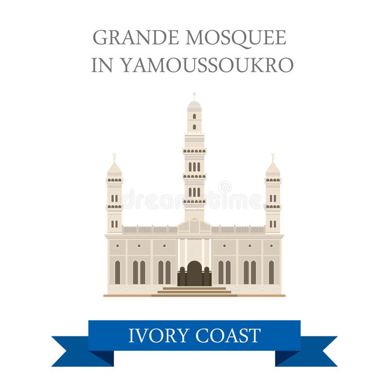 Grande Mosquee en vector de Costa de Marfil de Yamoussoukro