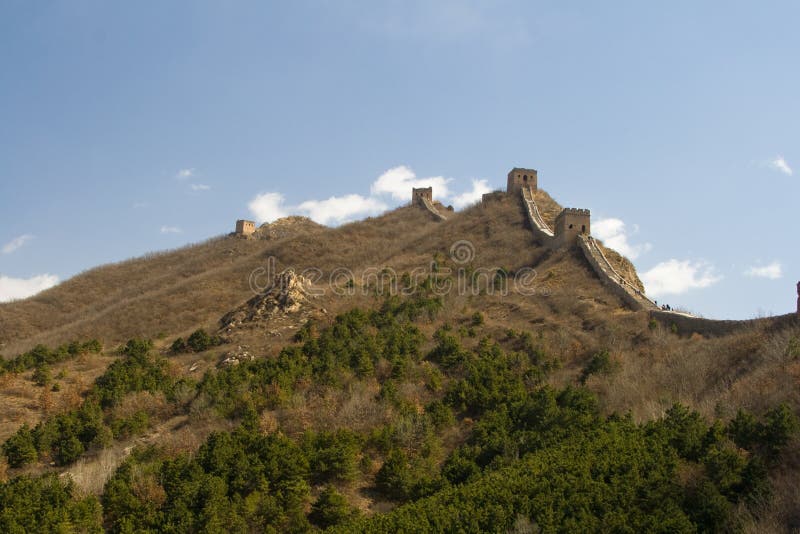 The Great Wall of China is a series of stone and earthen fortifications in northern China, built, rebuilt, and maintained between the 5th century BC and the 16th century to protect the northern borders of the Chinese Empire from Xiongnu attacks during various successive dynasties. Since the 5th century BC, several walls have been built that were referred to as the Great Wall. One of the most famous is the wall built between 220â€“206 BC by the first Emperor of China, Qin Shi Huang. Little of that wall remains; it lay farther north than the current wall, which was built during the Ming Dynasty. The Great Wall of China is a series of stone and earthen fortifications in northern China, built, rebuilt, and maintained between the 5th century BC and the 16th century to protect the northern borders of the Chinese Empire from Xiongnu attacks during various successive dynasties. Since the 5th century BC, several walls have been built that were referred to as the Great Wall. One of the most famous is the wall built between 220â€“206 BC by the first Emperor of China, Qin Shi Huang. Little of that wall remains; it lay farther north than the current wall, which was built during the Ming Dynasty.