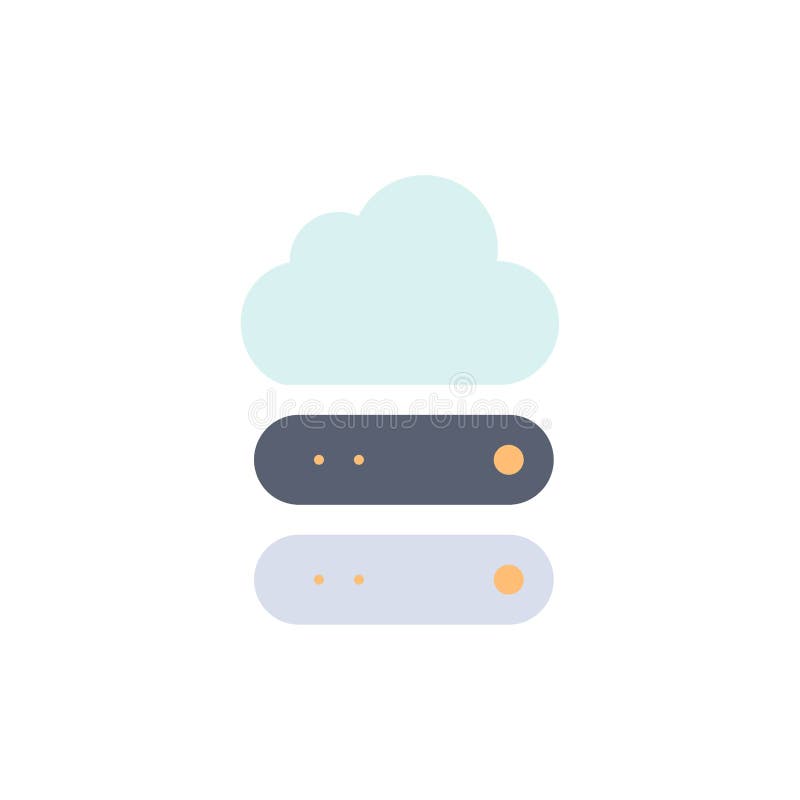 Grande, nube, datos, icono plano del color del almacenamiento Plantilla de la bandera del icono del vector stock de ilustración Grande, nube, datos, icono plano del color del almacenamiento Plantilla de la bandera del icono del vector stock de ilustración