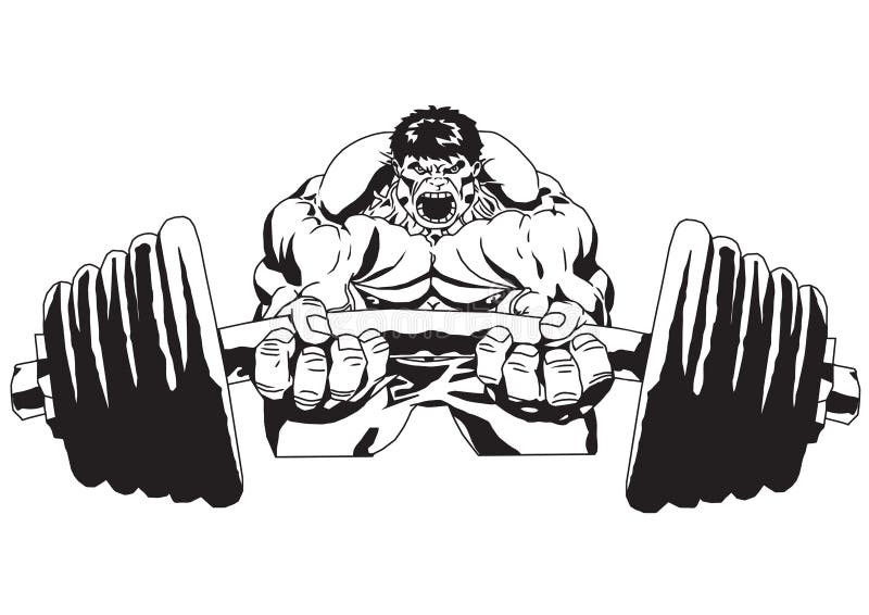 Strong bodybuilder lift big weight barbell, vector, logo, cartoon, illustration, mascot, character. Strong bodybuilder lift big weight barbell, vector, logo, cartoon, illustration, mascot, character