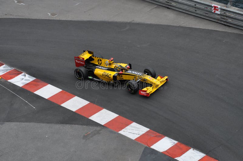 Grande Prix Monaco 2010, Renault di Robert Kubica fotografie stock libere da diritti Grande Prix Monaco 2010, Renault di Robert Kubica fotografie stock libere da diritti