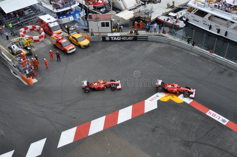 Grande Prix Monaco 2012 - squadra del Ferrari fotografia stock libera da diritti Grande Prix Monaco 2012 - squadra del Ferrari fotografia stock libera da diritti