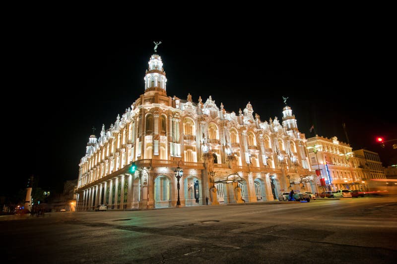 Grande teatro di Avana, aka di Lorca Theatre, a Avana, Cuba a n immagini stock Grande teatro di Avana, aka di Lorca Theatre, a Avana, Cuba a n immagini stock